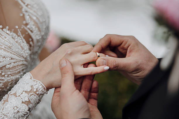 istock A man and woman are getting married 2209402932