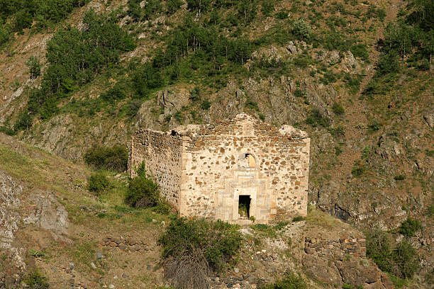 istock Located in Gumushane, Turkey, Chrome Valley Ancient City is an ancient settlement with its old churches and houses. 2209406520