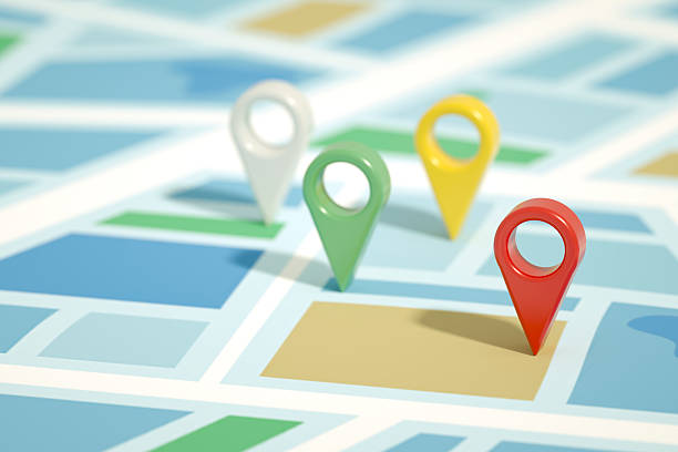 istock City road map with location icon, navigation map pointer, marker pin on road, travel destinations 2209414772