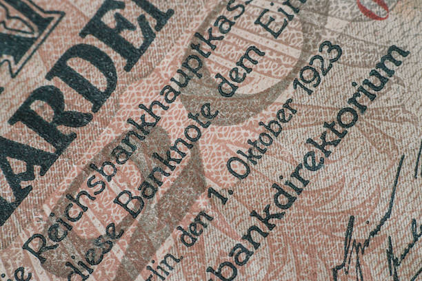 istock Closeup details Weimar Republic Banknotes 2209417095