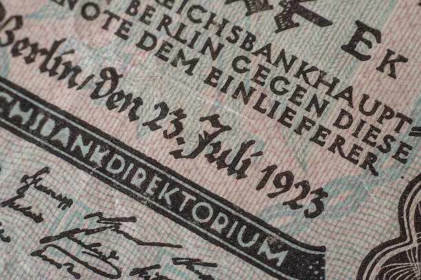 istock Closeup details Weimar Republic Banknotes 2209417096