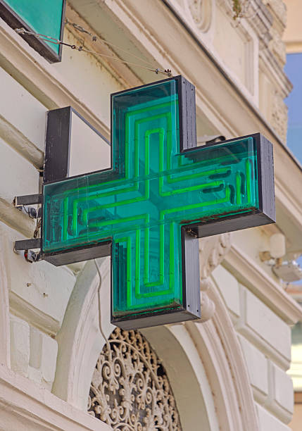 istock Neons Green Cross Pharmacy 2209433041