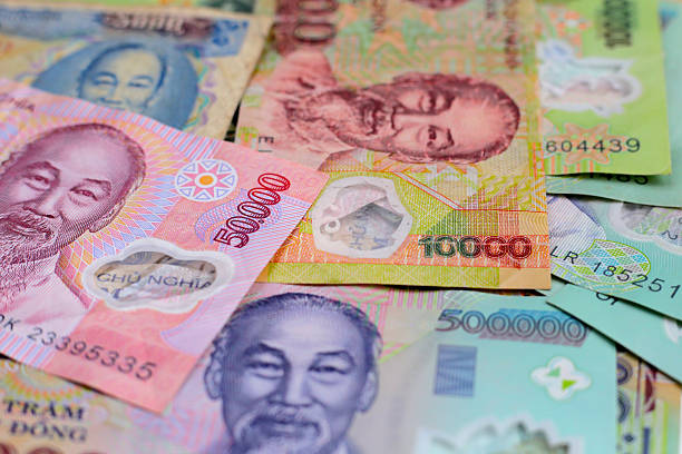istock Vietnamese dong banknotes. Money concept 2209433772