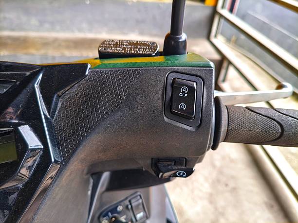 istock The switch button serves to turn on the lights and start the engine 2209444894