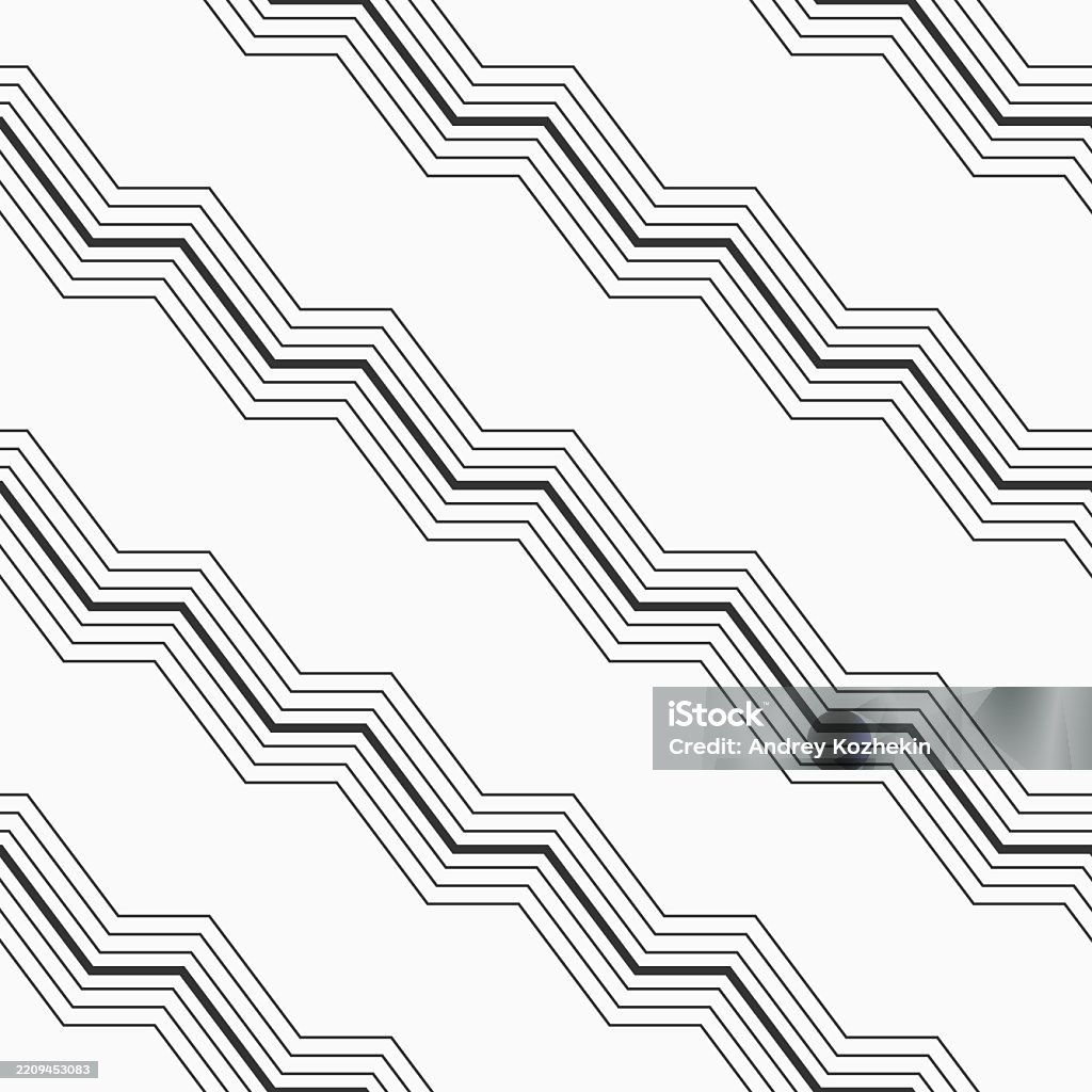 Seamless Vector Outline Pattern Diagonal Broken Lines Pattern Repeating ...