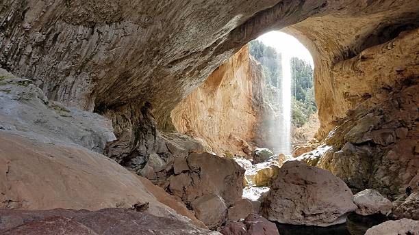 Waterfall at Tonto Natural Bridge State Park . High quality photo