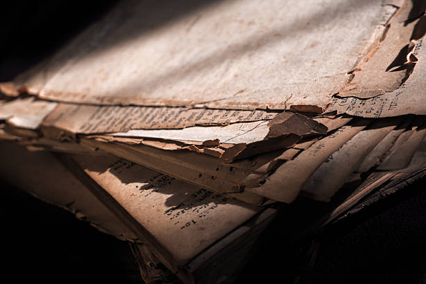 istock Aged Vintage Manuscript Pages Close-Up 2209463449