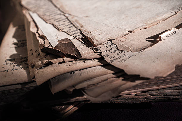 istock Aged Vintage Manuscript Pages Close-Up 2209463580
