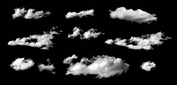 istock Clouds in the sky with black and white isolated like background with lights and patterns isolated on the image. 2209470637