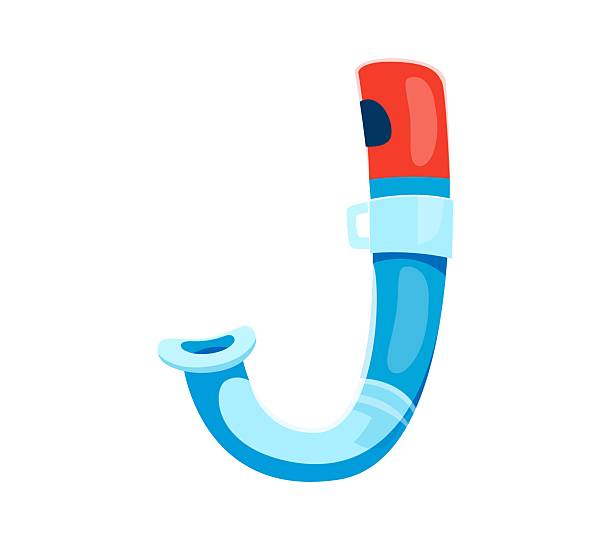 istock Font, summer travel type, letter J, diving snorkel 2209470976