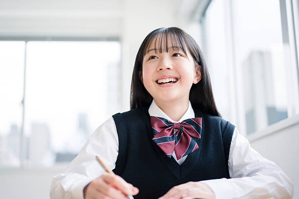 istock Japanese female junior high school students in uniform 2209488249