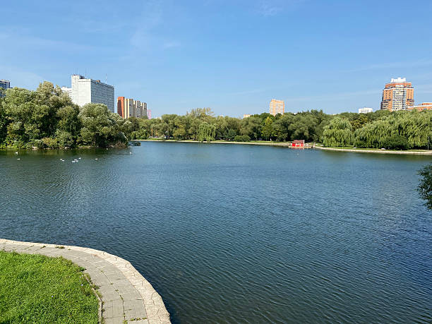 istock summer in city park at dry sunny day 2209489820