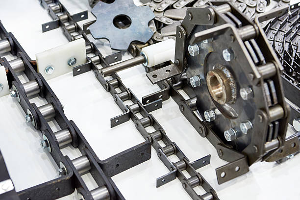 istock Metal chain for transport mechanism 2209492357