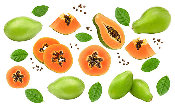 istock one ripe papaya fruit isolated on white background. exotic fruit. clipping path 2209494807