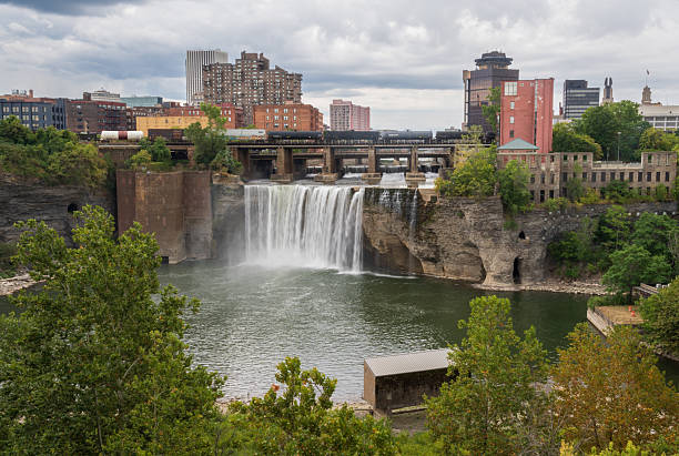 istock The Rochester Overlook with Waterfall and City Skyline 2209495131