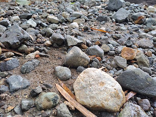 stretch of river stones in the river