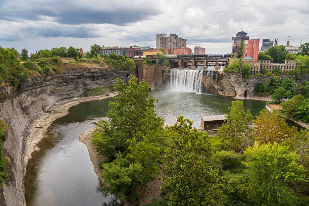istock The Rochester Overlook with Waterfall and City Skyline 2209496620