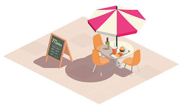 cafe table - 26.57° isometric projection