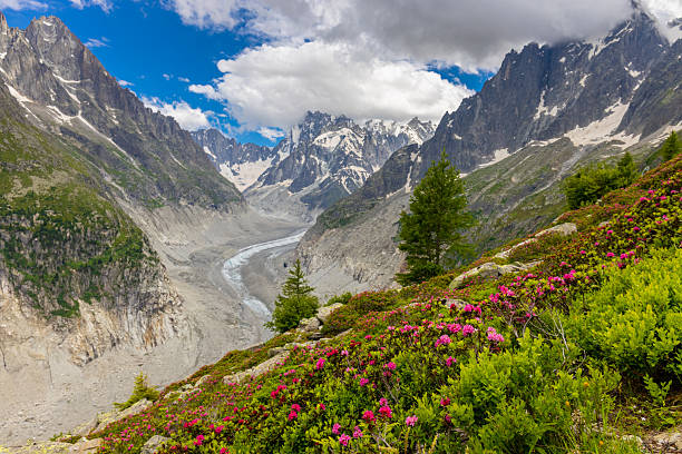 istock Chamonix Montblanc alpine mountain summits landscape 2209500383