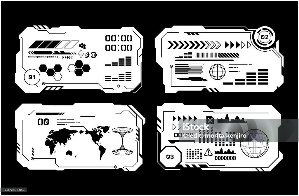 Interface Border Interface Frame Border Set Stock Illustration - Download Image Now ...