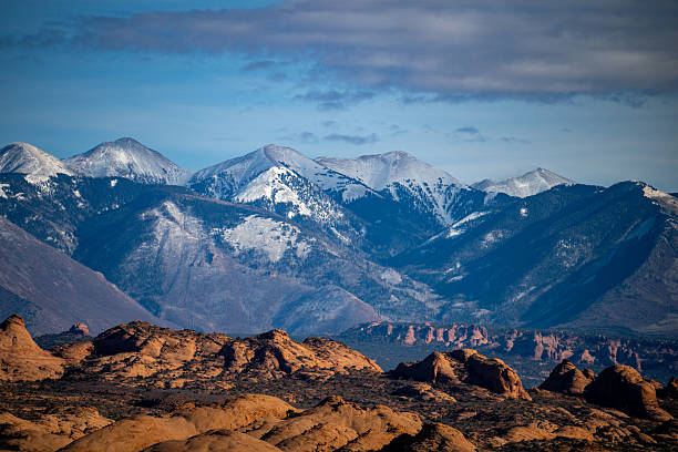 istock Snow-Capped La Sal Mountains and Desert Landscape 2209508772