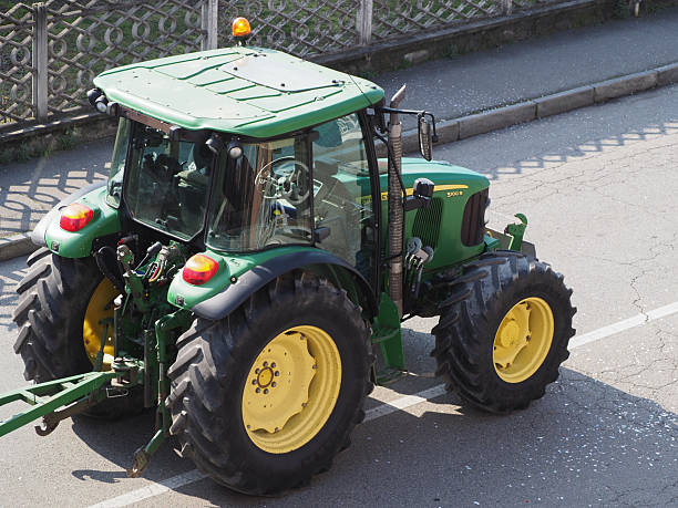 TURIN, ITALY - FEBRUARY 23, 2025: John Deere 5100 R tractor