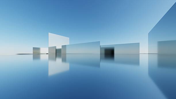 istock 3d illustration of abstract minimal architecture background, geometric architectural with chrome or metallic arch design 2209511533