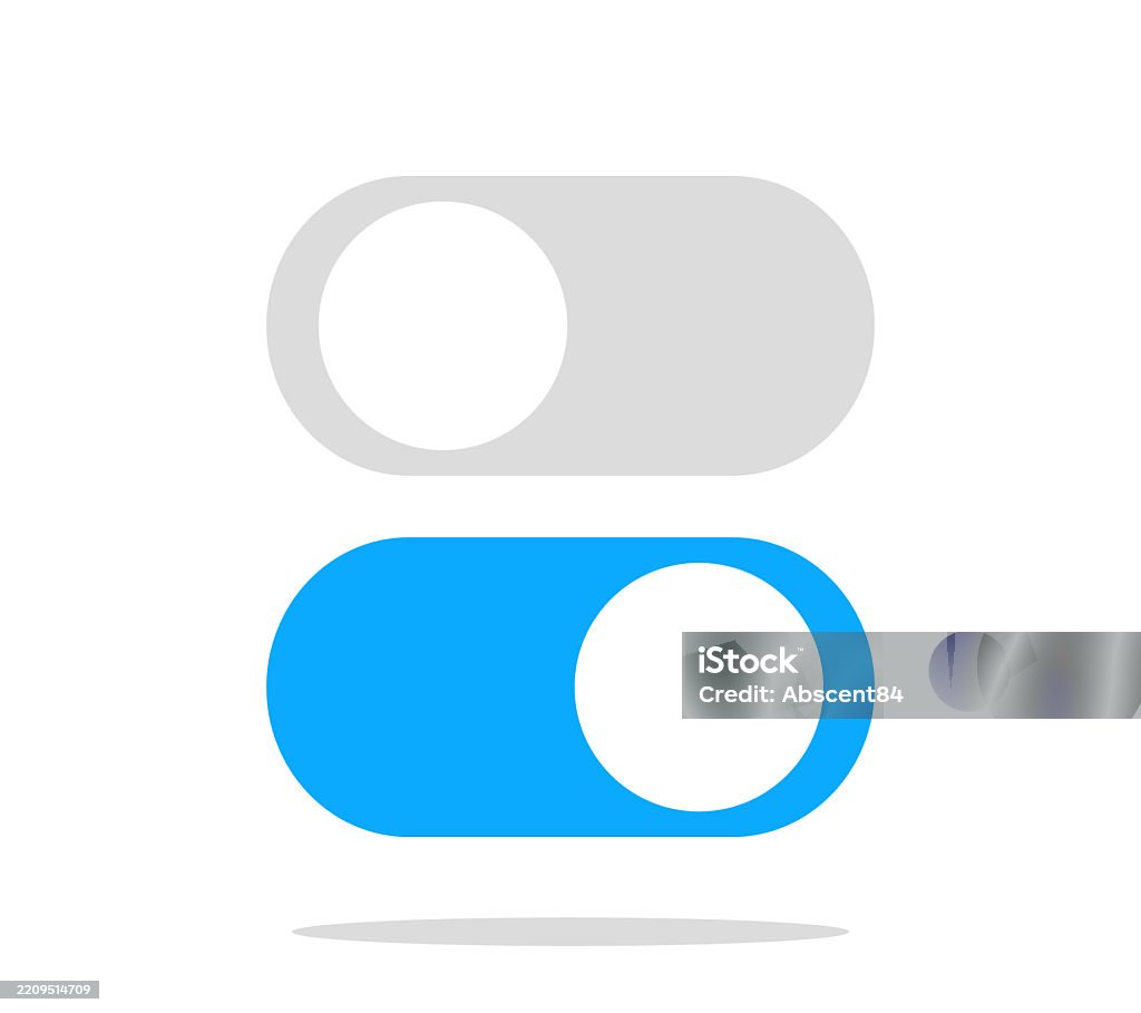 Flat Design Of Toggle Switch Elements Stock Illustration - Download ...