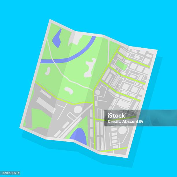 Guide Map For Tourist Navigation Assistance Stock Illustration ...