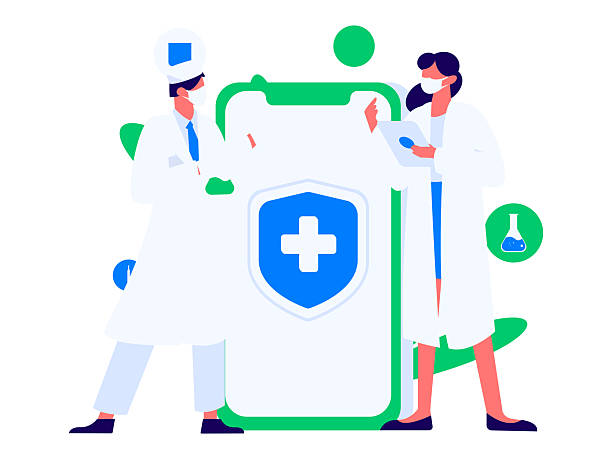 istock Medical characters fighting the epidemic flat vector concept operation hand drawn illustration 2209516134