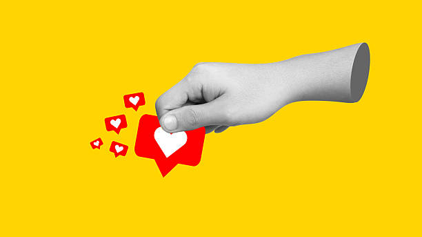 istock Social Media Creative Concept Art Collage. Copy Space Background Texture Banner Flyer Poster Post Card Design. Like Love Follower Share Symbol Home Page Web Trendy Famous Trend 2025, Icon Web Montage. 2209520453