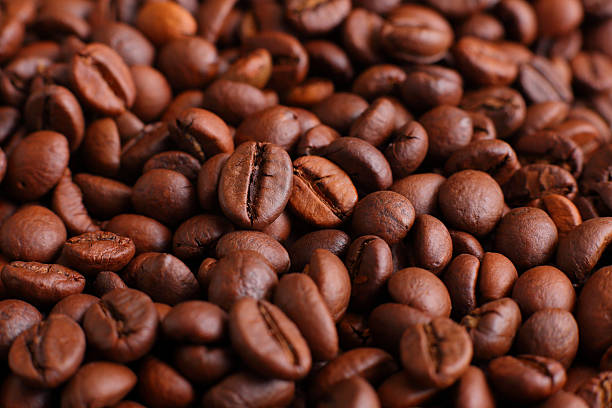 Close-Up Image of Freshly Roasted Coffee Beans for Brewing