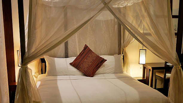 istock An antique four-poster bed inside a hotel room 2209531998