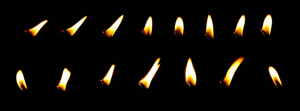 istock Candlelight and flame Black illustration lights with dark background at night, bright celebration, a funeral with death in a cemetery. 2209547668