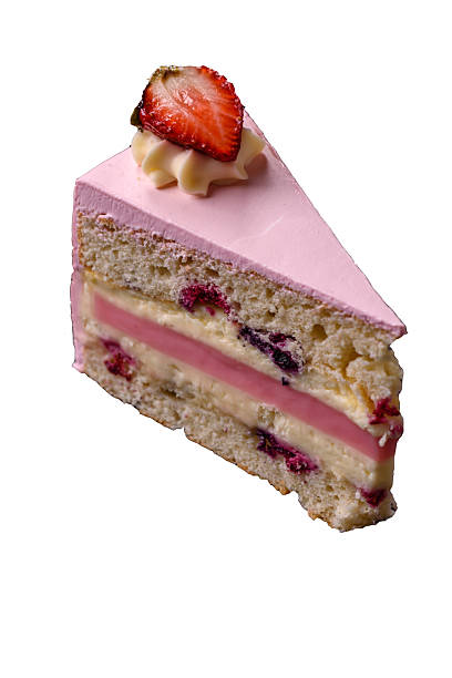 istock A slice of pink colored puff cake for a birthday celebration 2209549173