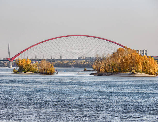 istock Bugrinsky Bridge in Novosibirsk from the ship. 2209553287