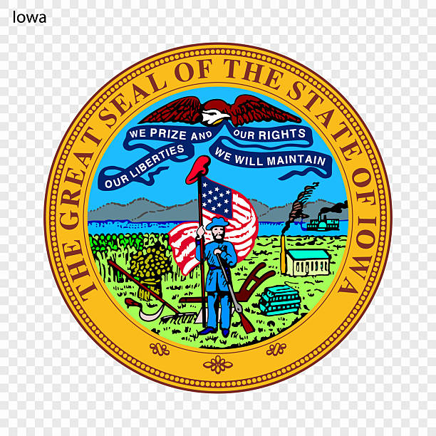 istock Emblem of Iowa, state of USA. Vector illustration 2209554403