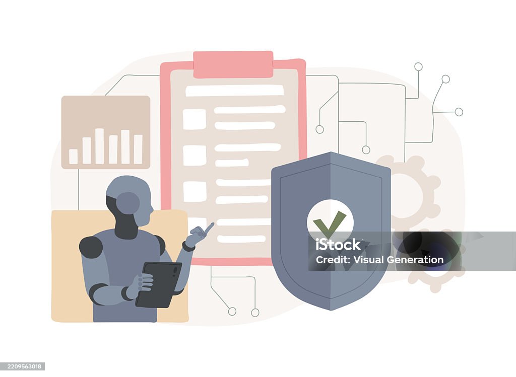 Valuate Risks Image Aienhanced Risk Assessment Abstract Concept Vector Illustration Stock ...