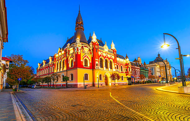 istock Oradea, Romania: Greek - Catholic Bishopric in Unirii Square at twilight 2209563676
