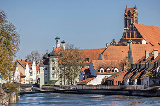 Landshut, Germany - Apr 4th 2025: Southern German city Landshut is waking up to springtime and attracting tourists from all over the world.