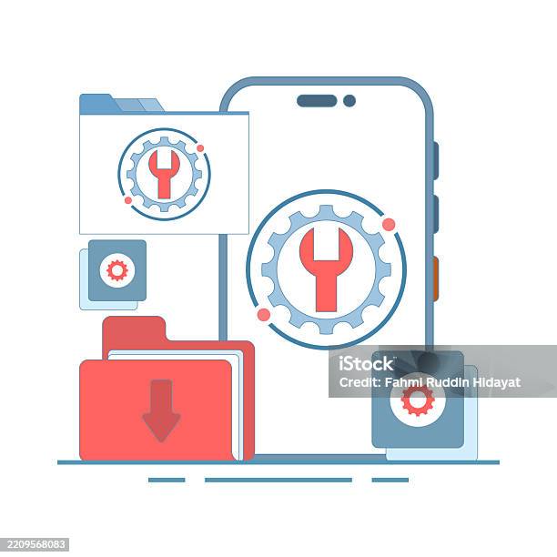 System Maintenance Concept Errors Fixing Problems Device Updates ...