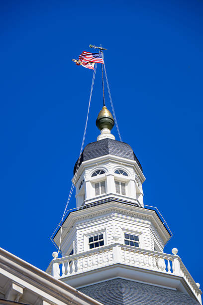 istock Flags flying at the Maryland State House 2209575425