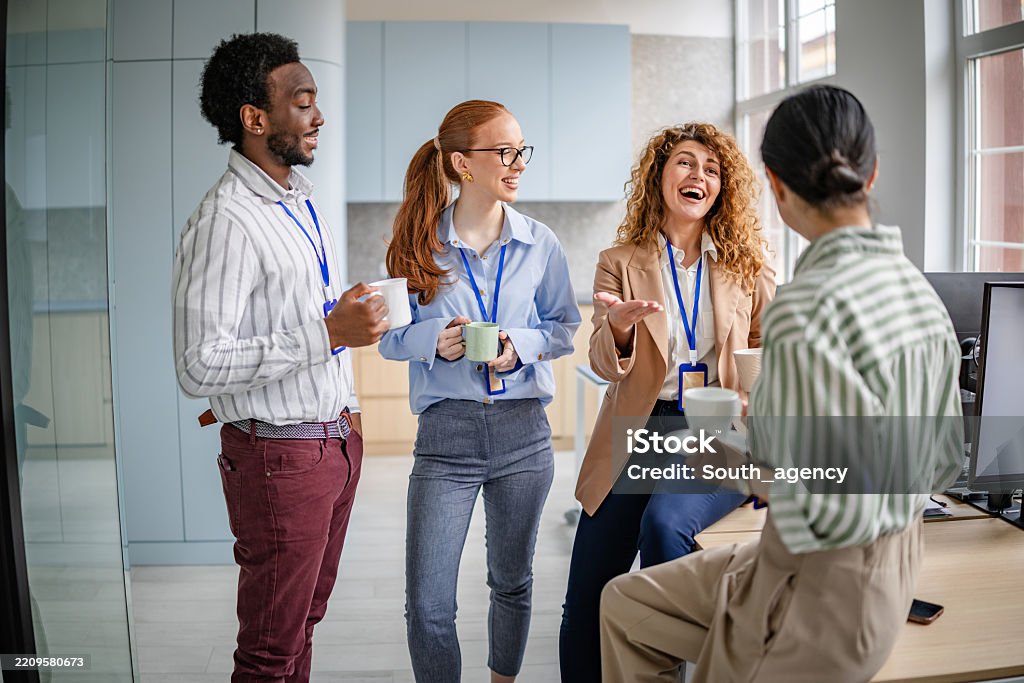 Team Discussion Environment Collaborative Team Discussion In A Modern Office Environment With ...