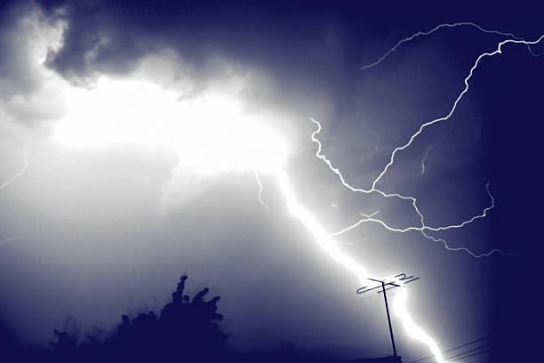 istock lightning, night thunderstorm, thunder, lightning hitting the house 2209581318