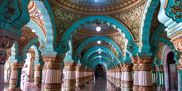 istock Inside view of historical Mysore Palace 2209583637