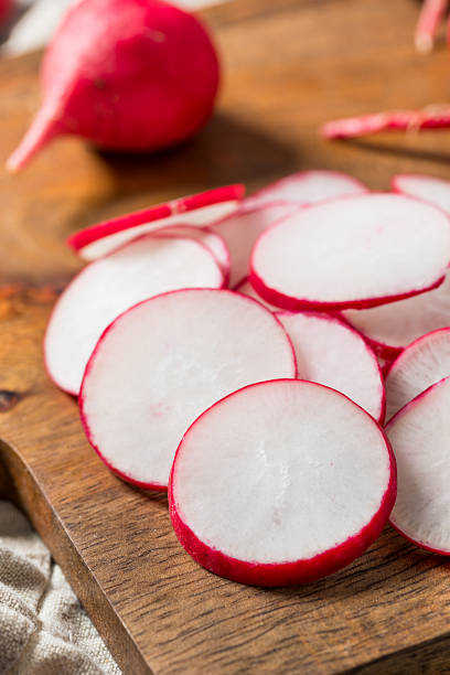 istock Organic Red Cut Radish Slices 2209591757