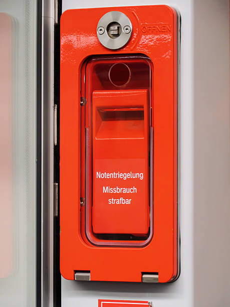 istock Emergency Door Release Mechanism in German Subway Train 2209594309