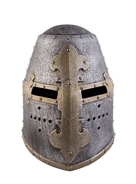 istock Medieval knight helmet isolated on white background with clipping path 2209595314