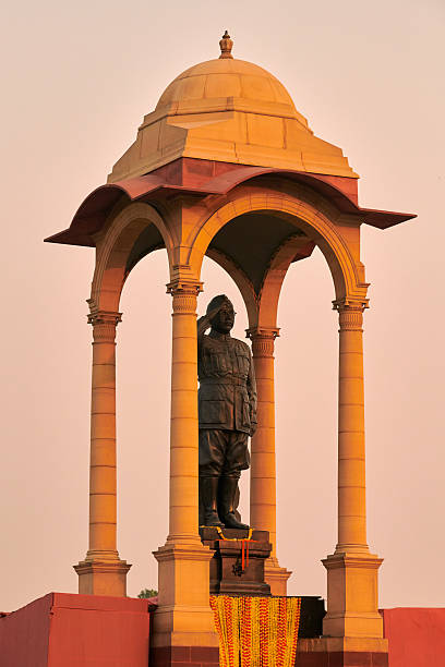 istock Statue of Subhas Chandra Bose under canopy behind India Gate war memorial 2209596210