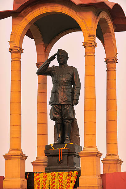 istock Statue of Subhas Chandra Bose under canopy behind India Gate war memorial 2209596323